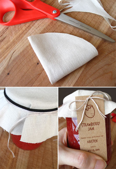 Fabric Jam Jar Toppers