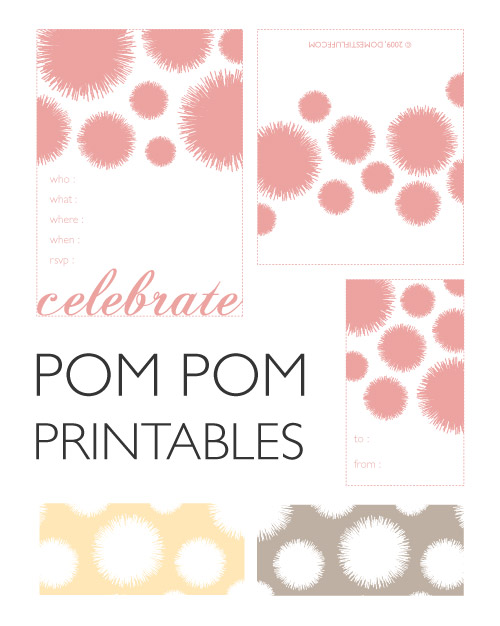 Pom Pom Free Printables